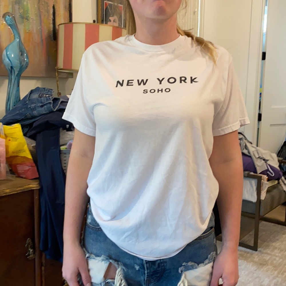 JOHN GALT California white cotton blend tee